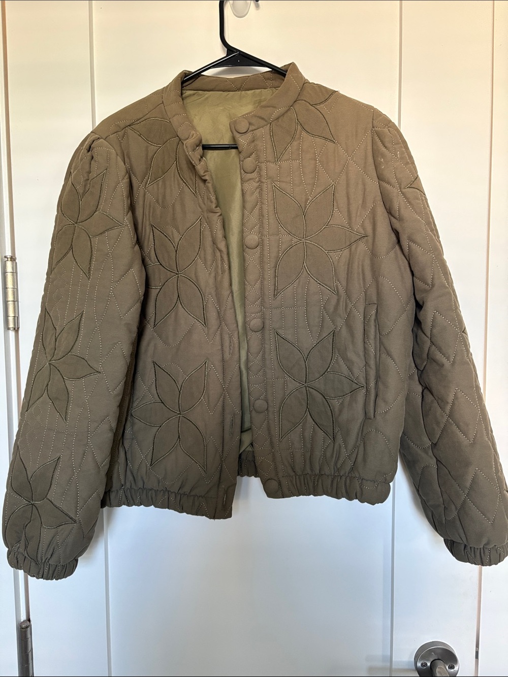 Quilted Olive Green Women's Jacket